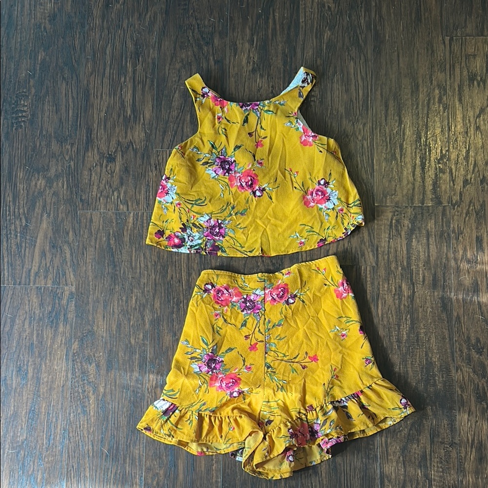 Lilt Yellow Floral Kids Matching Set